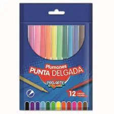 [33891-5] PLUMON PROARTE 12col BOLSA PUNTA DELGADA