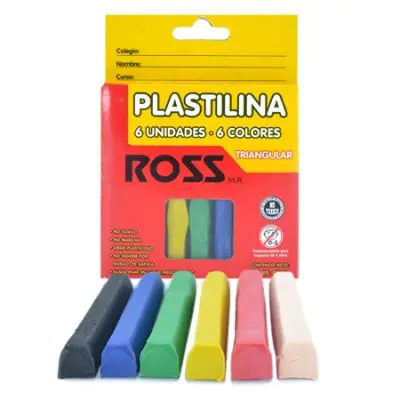 [28492-0] PLASTICINA ROSS C/6 PANES TRIANGULAR 