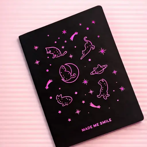 [EE25-1518] Libreta negra pequeña gatuna