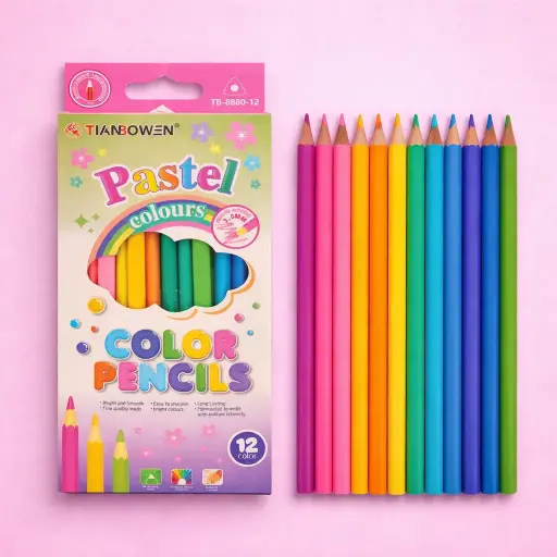 [EE25-1794] Lápices de Colores Pastel Set 12 Piezas 
