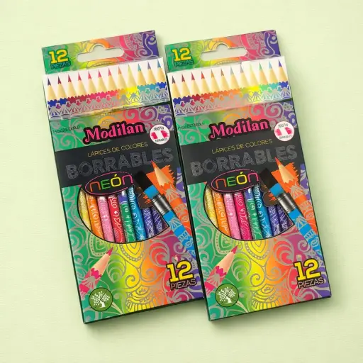 [EE25-1915] Lápices de Colores Neón Set 12 Piezas