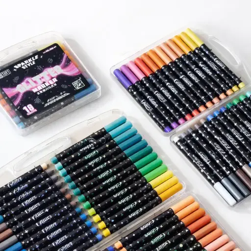 [EE25-1923] Set de Plumones con Glitter
