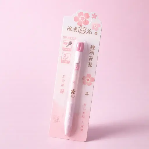 [EE25-1974] Lápiz Tinta Gel Delgado Flor Sakura